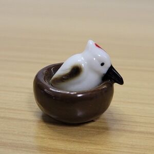 Vintage Miniature Bug House Taiwan Porcelain Kookaburra Bird Mini Animal